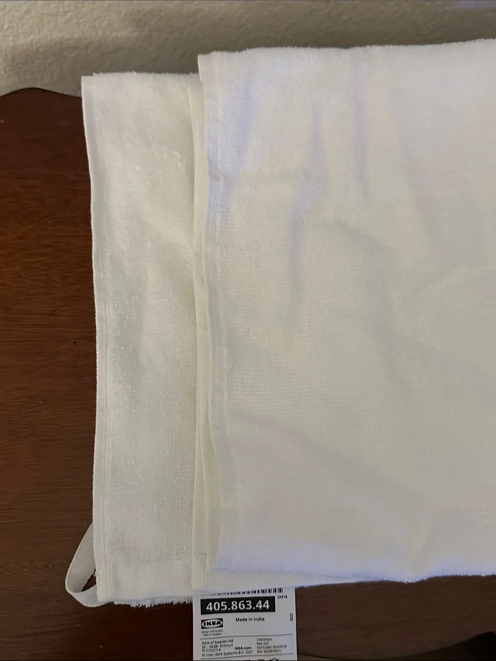 IKEA White Bath Towel with Care Label